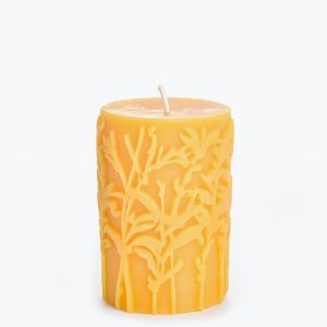 yellow christmas candle